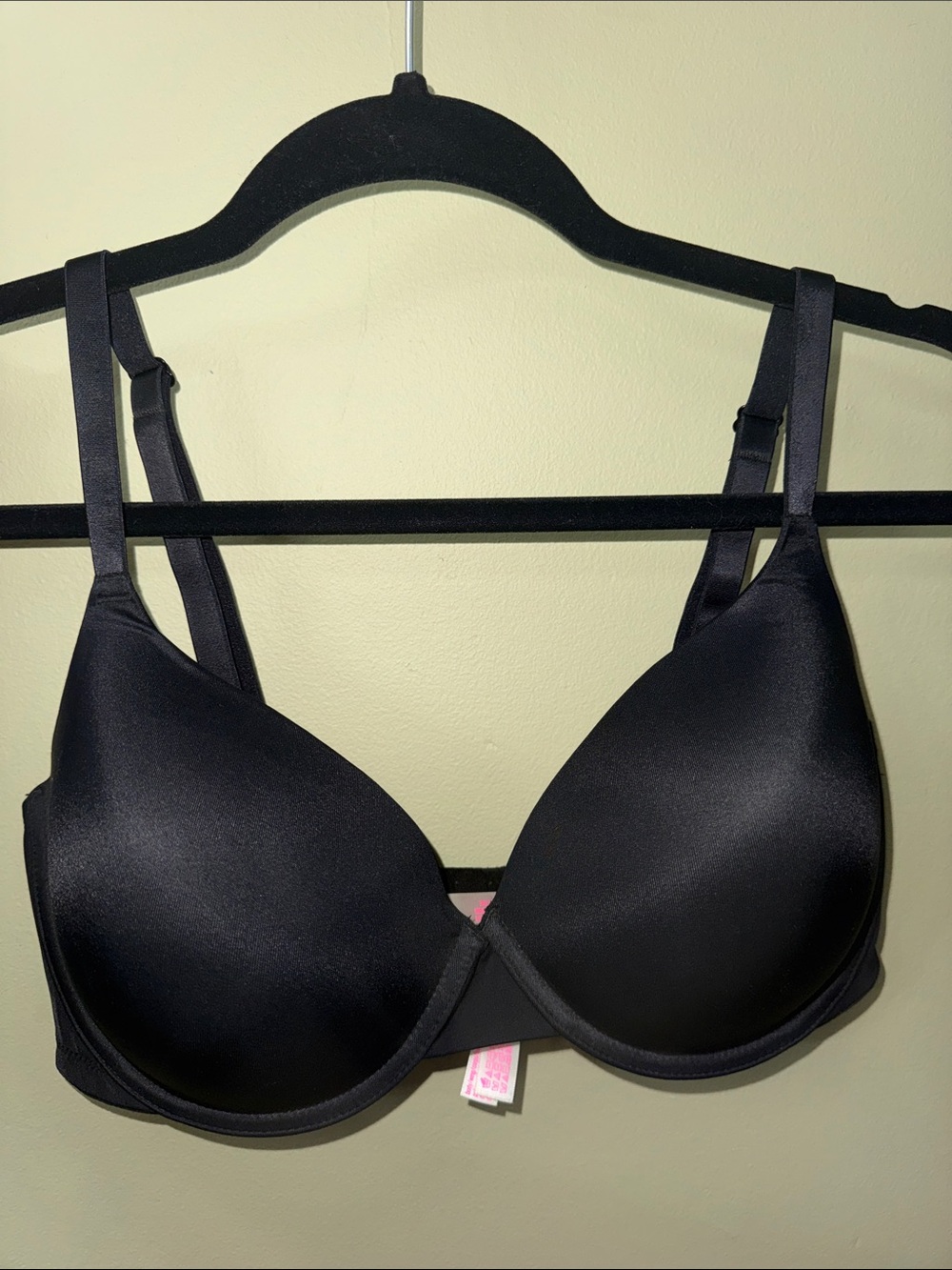 PINK Victoria's Secret Black Smooth Wear Everywhere T-Shirt Bra